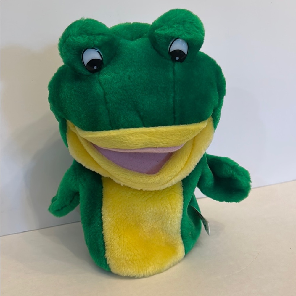 Green Frog Plush Hand Puppet